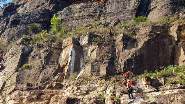 Geotechnical Rope Access Services - Rock Scaling - Rock Scaling - Rock Removal - Rock Meshing - Rock Bolting - Geologist Support - Geologist Mapping - Inspections - Hazard Reports - Devegetation