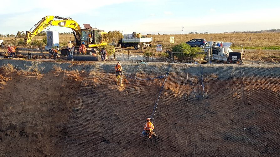 Geotechnical Rope Access Services - Rock Scaling - Rock Scaling - Rock Removal - Rock Meshing - Rock Bolting - Geologist Support - Geologist Mapping - Inspections - Hazard Reports - Devegetation